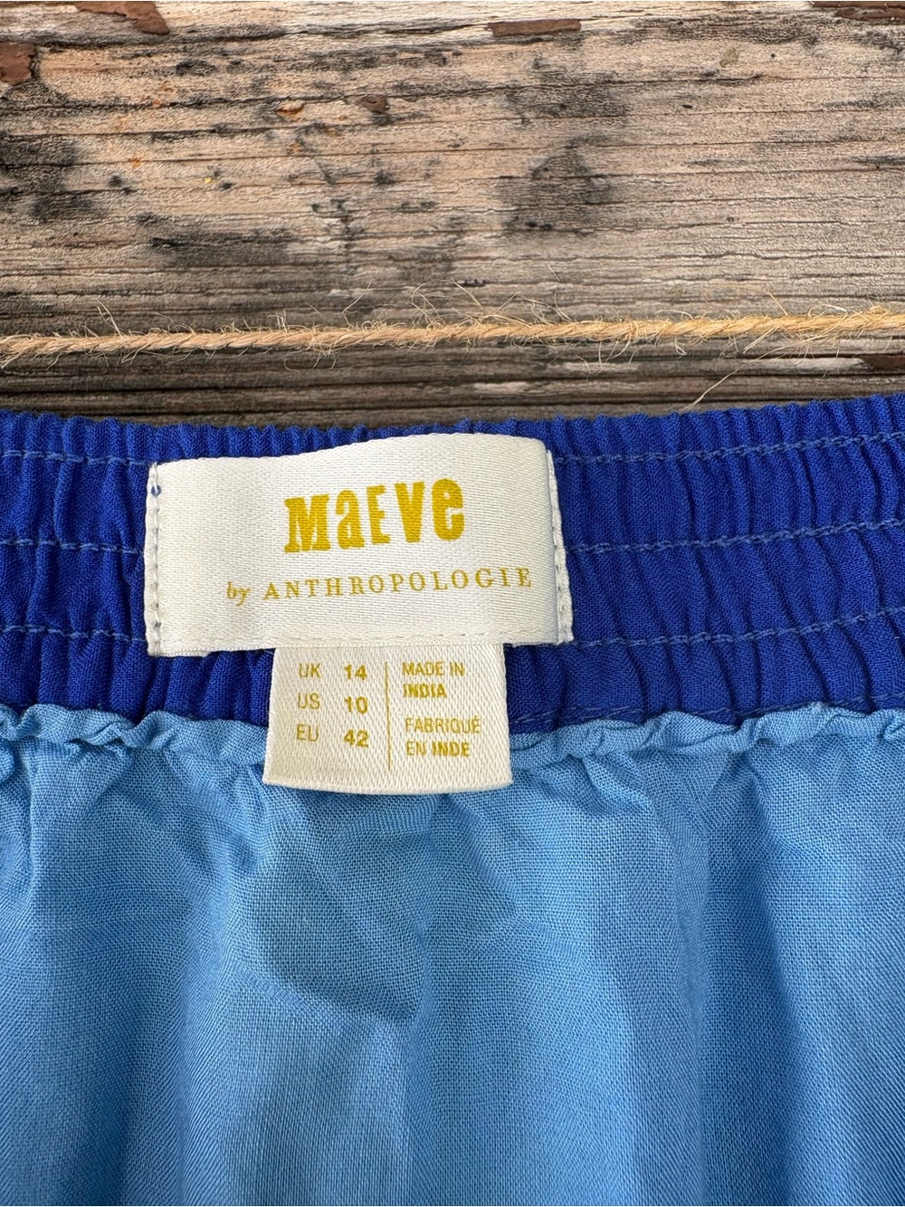 Maeve by Anthropologie Blue and Yellow Floral Button-Front Maxi Skirt - Picture 4 of 5